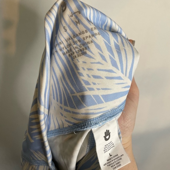 Spiritual Gangster Blue Leaf Print Leggings - Picture 4 of 5